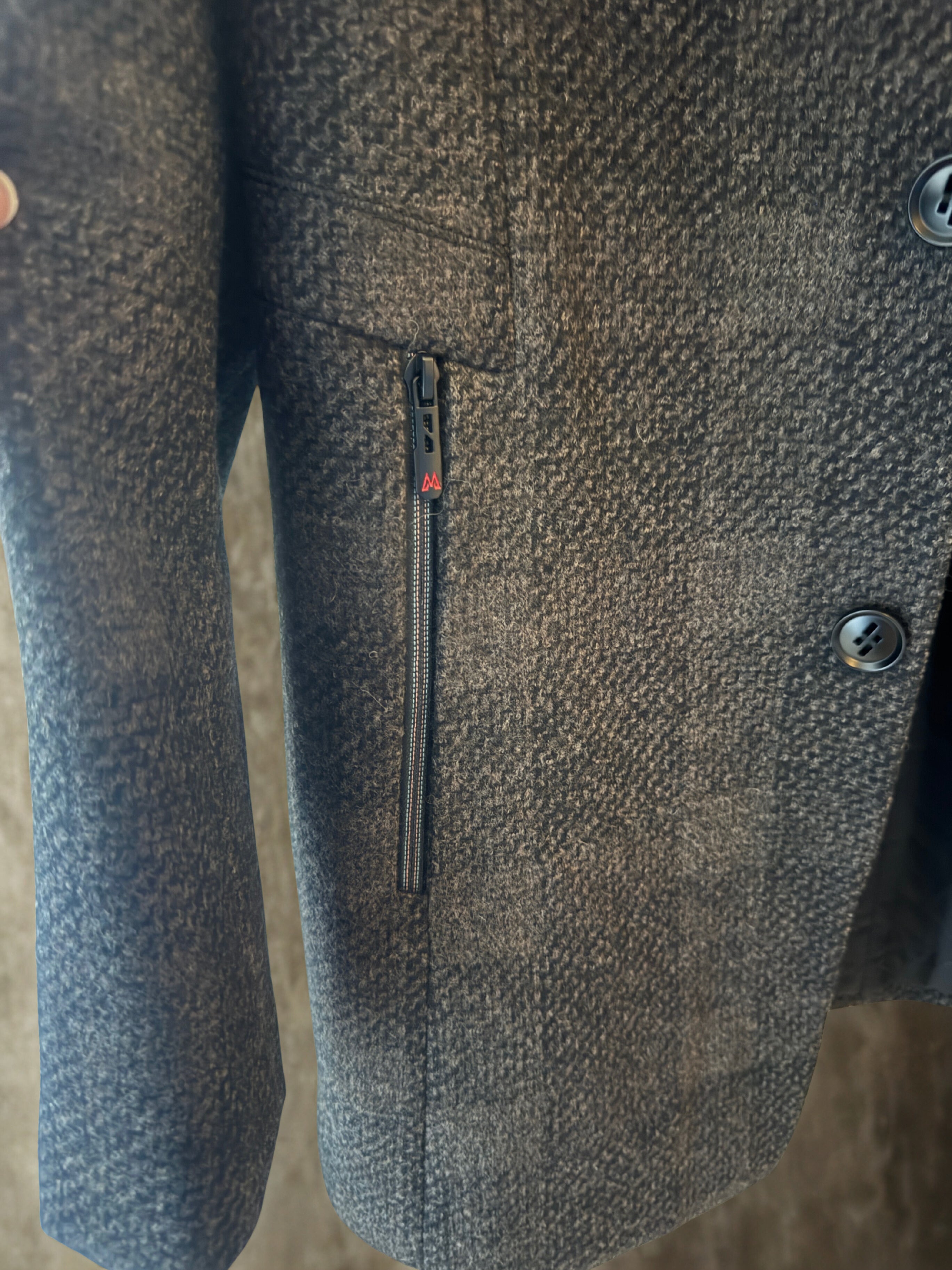 Abrigo Hombre con Botones | Estilo (Cod YK) (Gris Cuadrille)