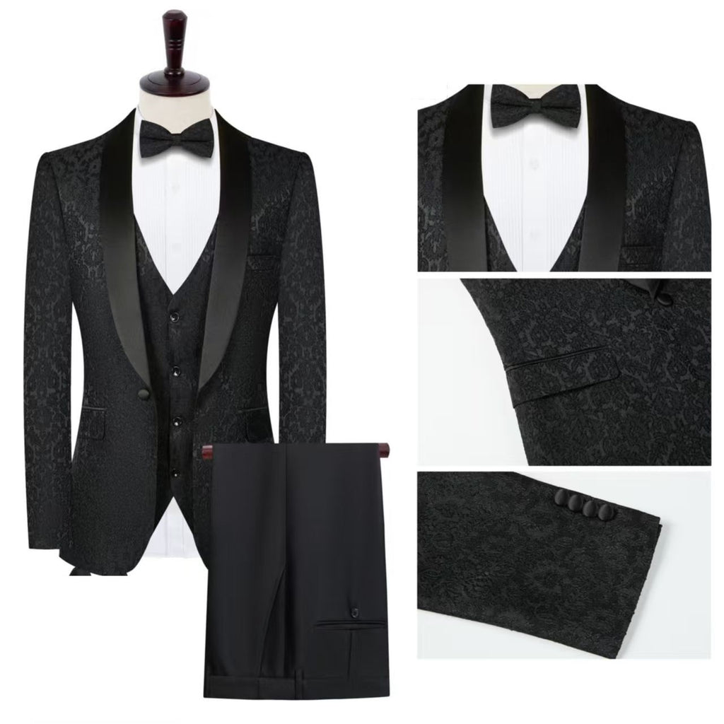Esmoquin Traje para hombre | Elegancia con textura (Cod MQ)