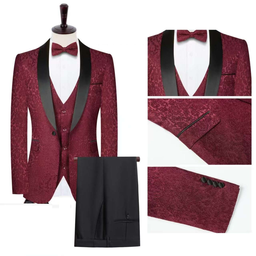 Esmoquin Traje para hombre | Elegancia con textura (Cod MQ)