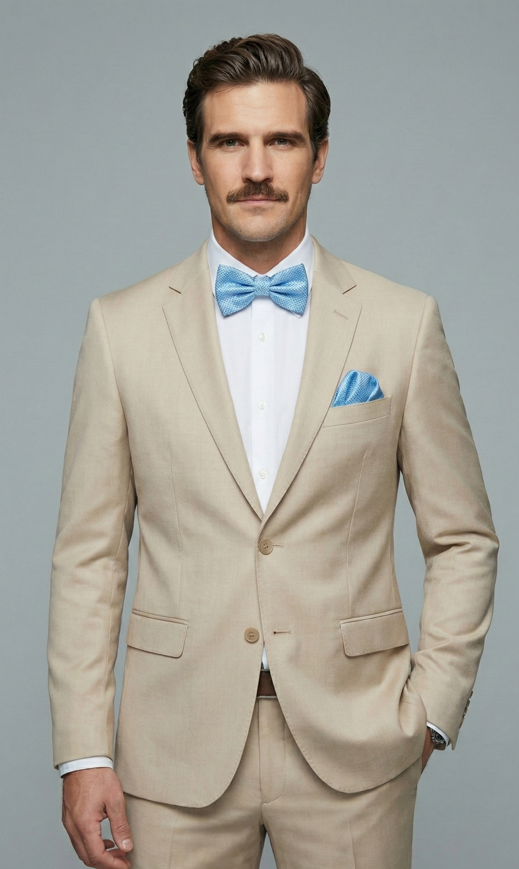 Set Corbatín + Pañuelo + Gemelos  |  Jacquard Corrugada (Cod 36)