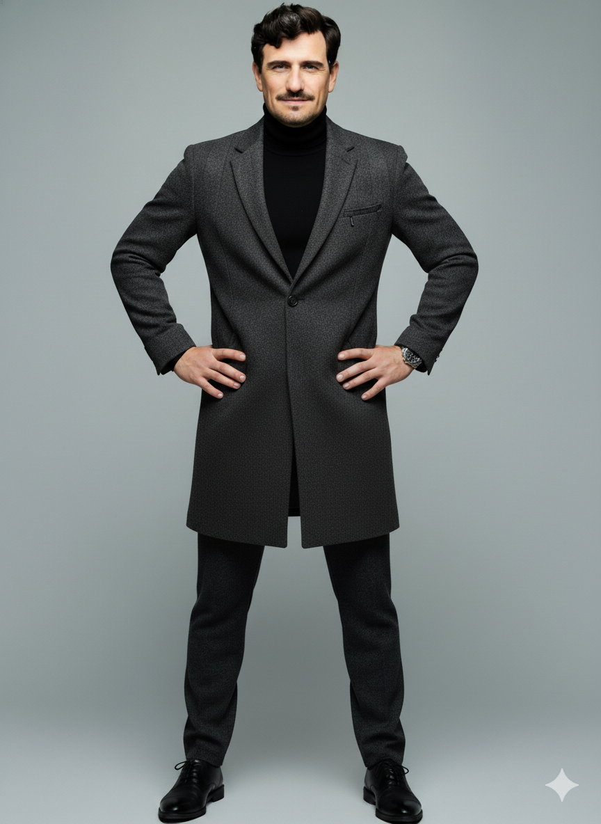 Abrigo Hombre con Botones | Estilo (Cod YK)