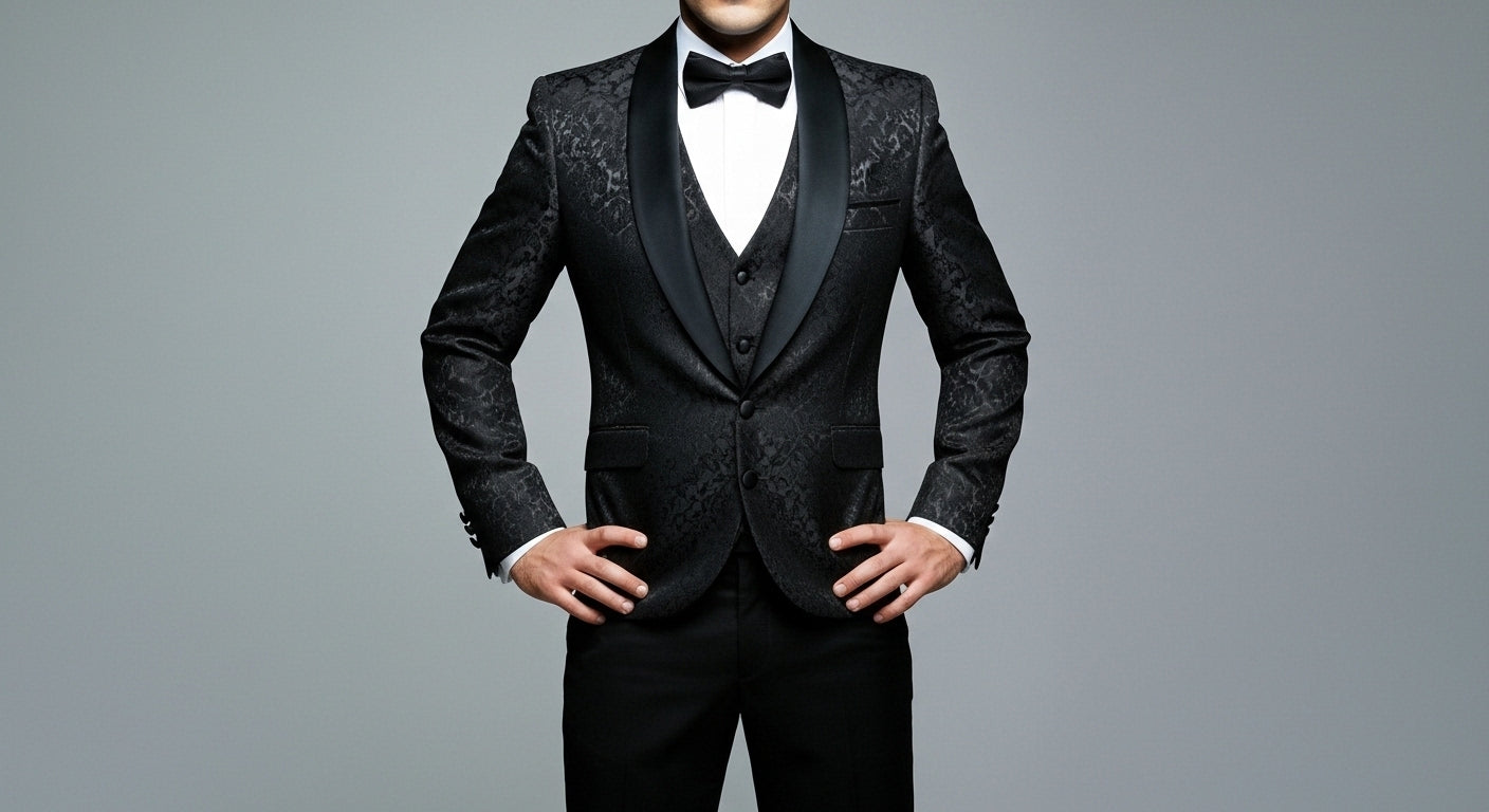 Esmoquin Traje para hombre | Elegancia con textura (Cod MQ)