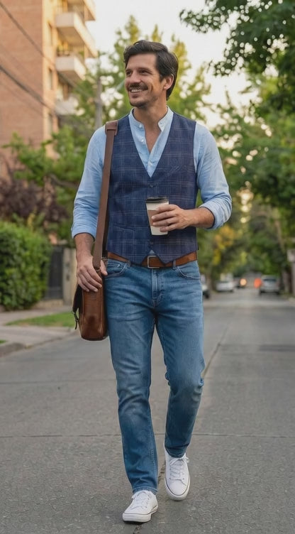 Gillette Cuadrille Hombre | Azul Marino (Cod YY)